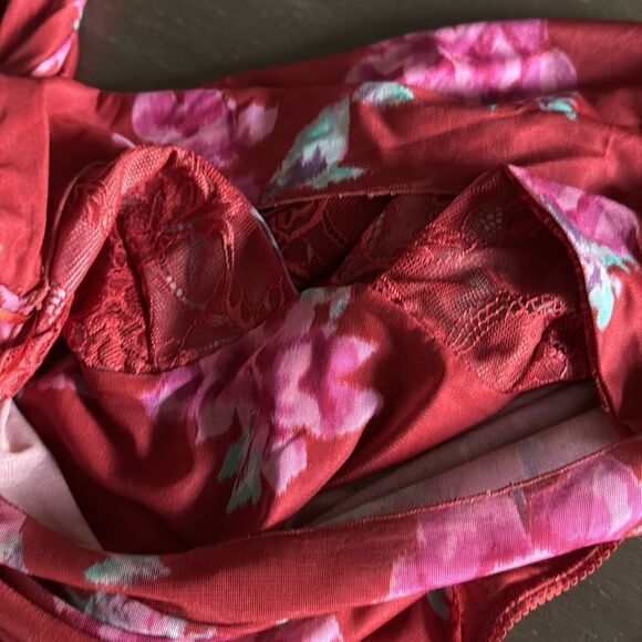 NWOT Free People Undercover Bodysuit XS Floral Thong Off Shoulder Long Sleeve - Picture 12 of 13